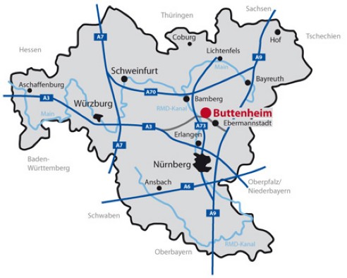 Karte Lage Franken Karte Lage Franken