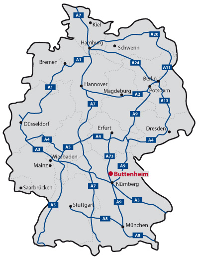 Karte Lage in Deutschland
